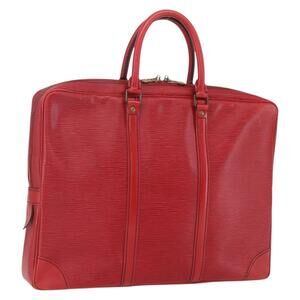 LOUIS VUITTON Epi Porte Documents Voyage Business Bag Red M54477 LV Auth 159411